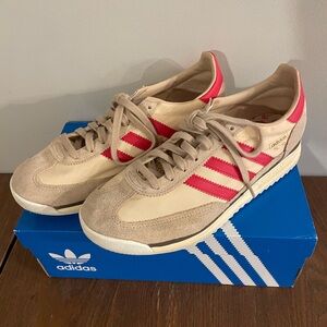 Adidas SL 72 RS Tan and Red Sneakers